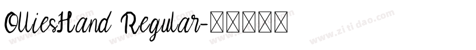 OlliesHand Regular字体转换